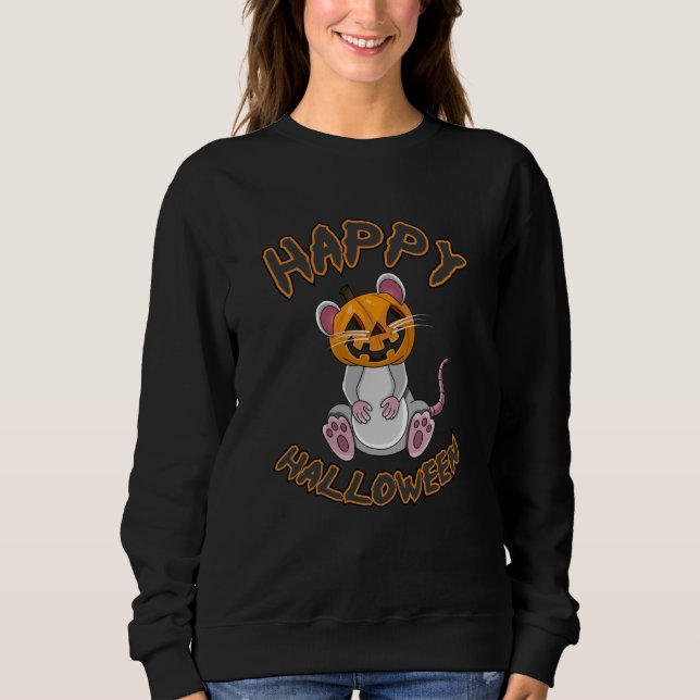 Halloween Mäuse Rat Pumpkin Horror Geschenk Idee Sweatshirt (Vorderseite)