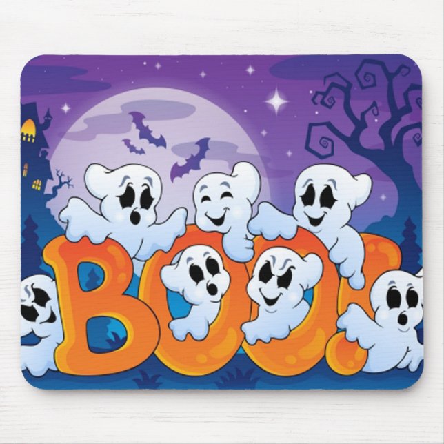 Halloween-Mauspad/Spuk Szene Mousepad (Vorne)