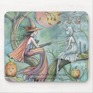 Halloween-Mauspad, 'Zeitlose Verbindung' Hexe Mousepad