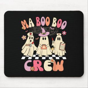 Halloween Medical Istant Boo Crew Funny Ma Ghost N Mousepad