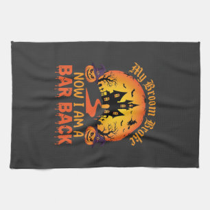Halloween Mein Besen Brach Bar Zurück Hexe Geschirrtuch
