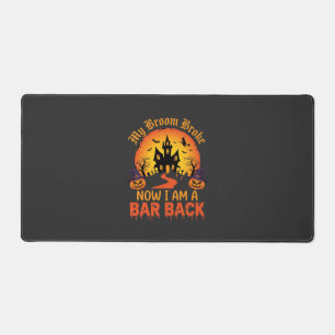 Halloween Mein Besen Brach Bar Zurück Hexe Schreibtischunterlage