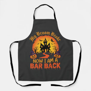 Halloween Mein Besen Brach Bar Zurück Hexe Schürze