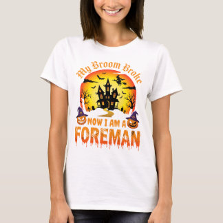 Halloween Mein Besen Brach Vorarbeiter Hexe T-Shirt