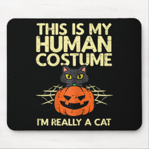 Halloween mein menschliches Kostüm in einem Kat-Ko Mousepad