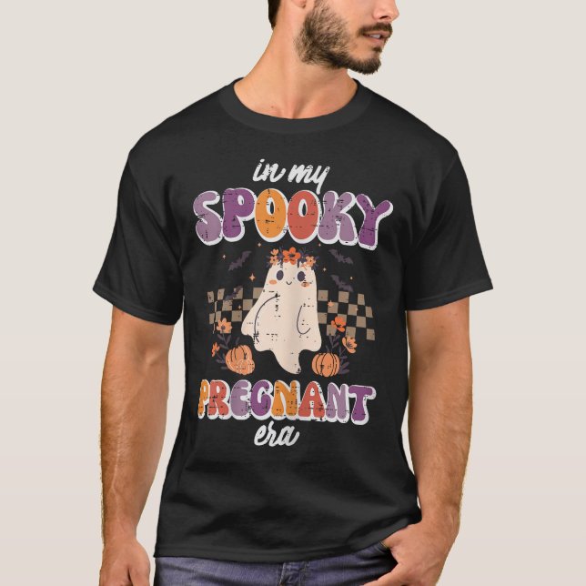 Halloween Mein Spooky, schwanger Era Ghost-Kostüm T-Shirt (Vorderseite)