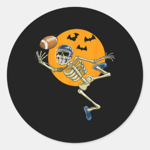 Halloween Men Boys Footll Skelett Runder Aufkleber