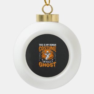 Halloween-Mensch-Kostüm-Geist-Skelett-Grafik Keramik Kugel-Ornament
