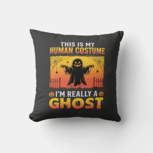 Halloween-Mensch-Kostüm Geist Vintage Kissen