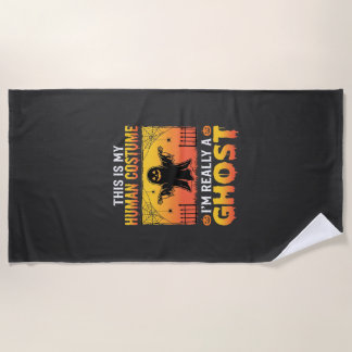 Halloween-Mensch-Kostüm-Geist-Vintage Strandtuch