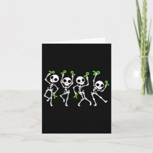 Halloween Mental Health Awareness Skelett Women m Karte