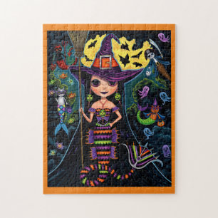 Halloween Mermaid Hexch Mercats Ghosts Pumpkins Puzzle