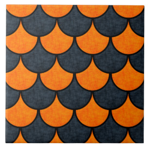 Halloween Mermaid Scales Pattern Fliese