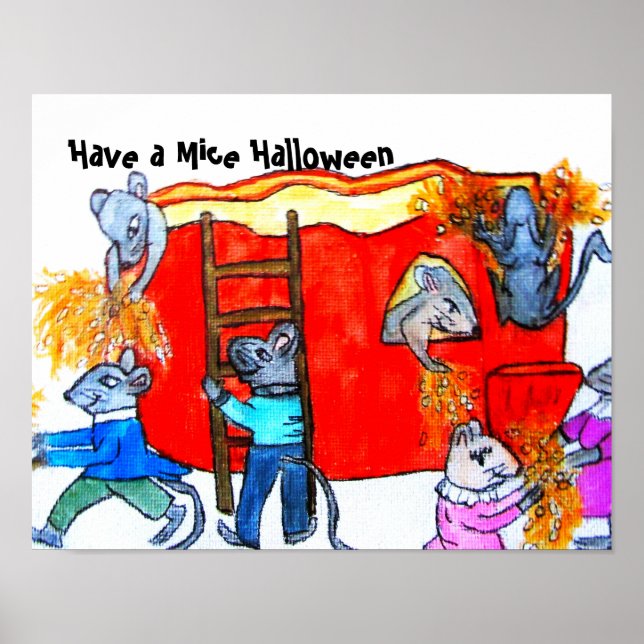HALLOWEEN MICE CLEAN DER PUMPKIN POSTER (Vorne)