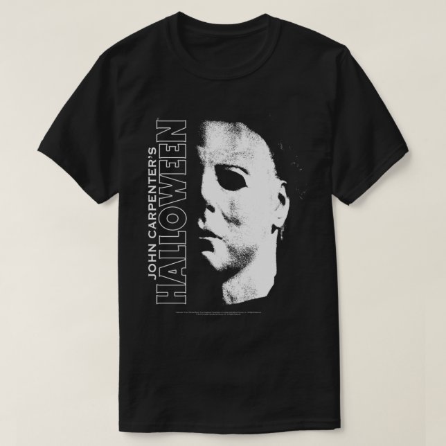 Halloween Michael Myers Large Face Long Sleeve T-Shirt (Design vorne)