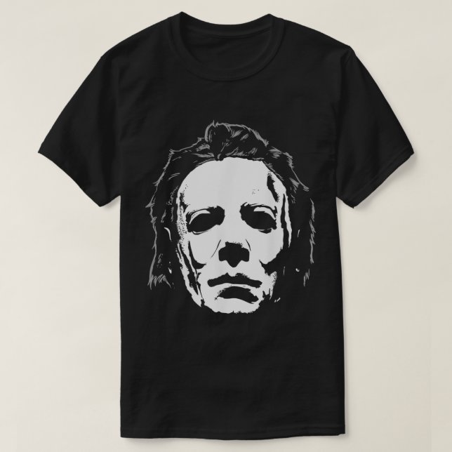 Halloween Michael Myers Mask Big Face  T-Shirt (Design vorne)