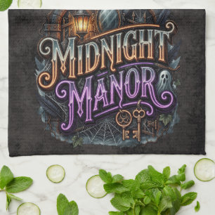 Halloween Midnight Manor Spukhaus Geschirrtuch