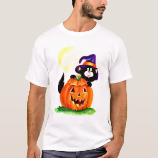 Halloween-Miezekatze T-Shirt
