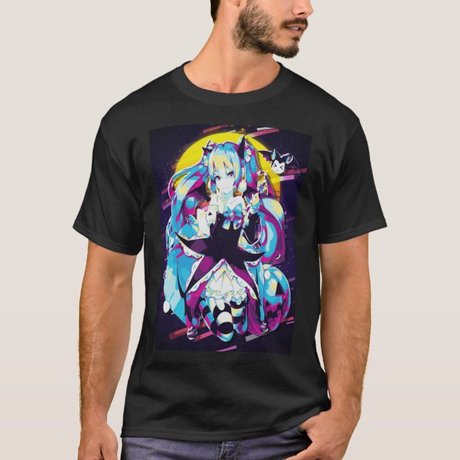 Halloween Miku Retro 7120png120 T-Shirt (Vorderseite)