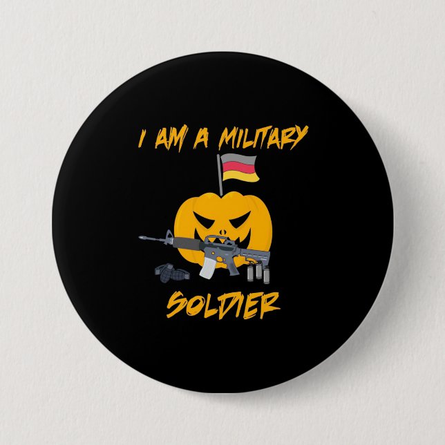 Halloween Militärsoldat Button (Vorderseite)