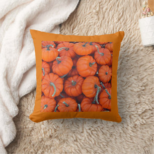 Halloween Mini Pumpkin Herbstmuster Foto Kissen