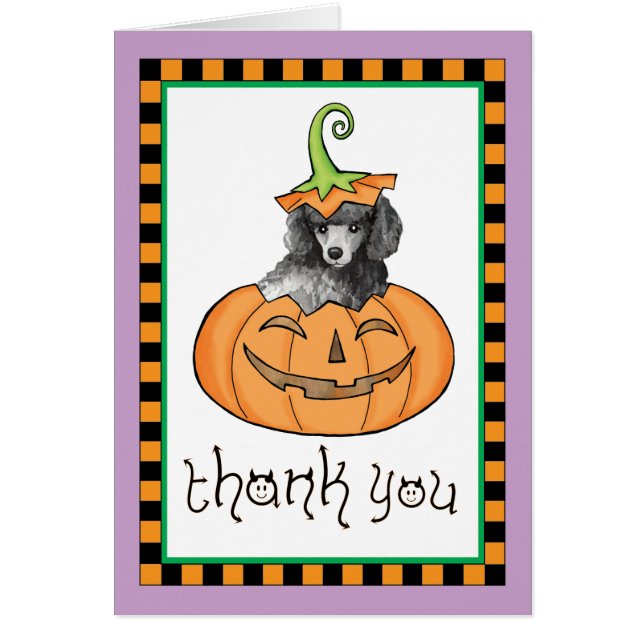 Halloween Miniature Poodle Thank You (Vorne)