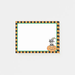 Halloween Miniature Schnauzer Post-it Klebezettel