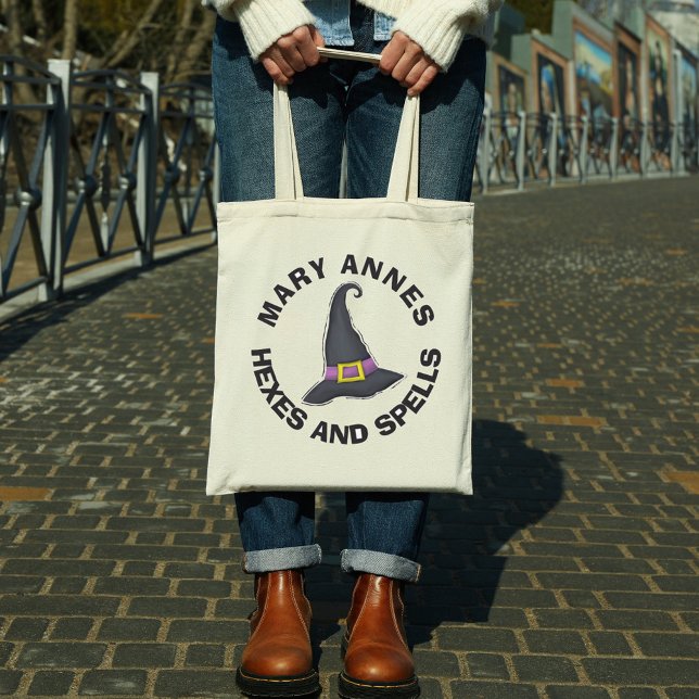 Halloween Minimalistisch Hexen Hat Whimsical Tragetasche (Von Creator hochgeladen)