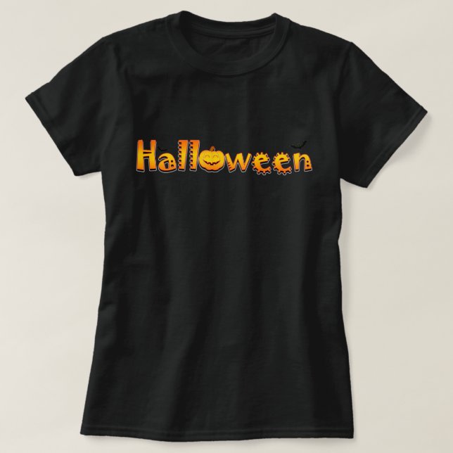 Halloween mit Fleet und Pumpkin T-Shirt (Design vorne)