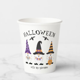 Halloween mit meinen Gnomen Lila Orange Pappbecher