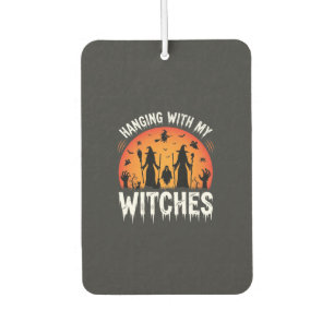 Halloween mit meinen Hexen hängend Vintage Mond Autolufterfrischer