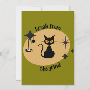 Halloween Mitte des 20. Jahrhunderts Einladung