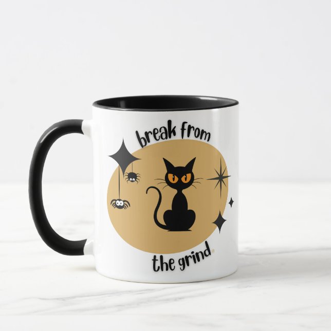Halloween Mitte des Jahrhunderts BFTG-Kaffee-Tasse Tasse (Links)