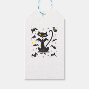 Halloween Mitte Jahrhundert Retro Vampire Black Ca Geschenkanhänger