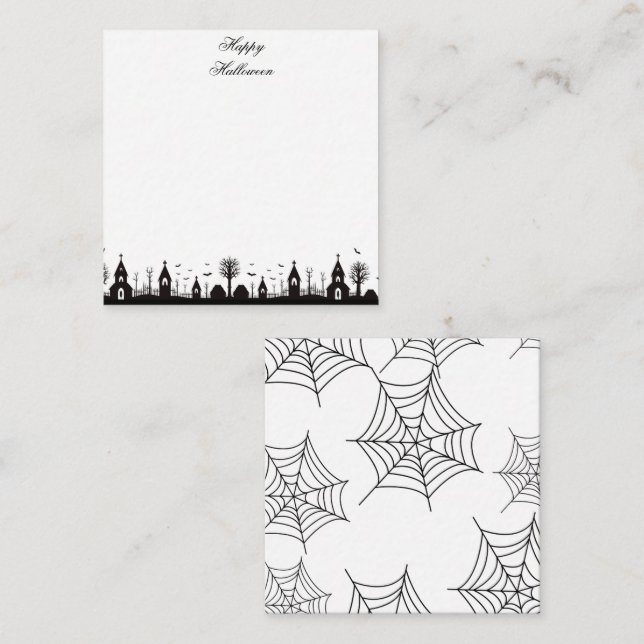 Halloween Mitteilungskarte (Vorne/Hinten)