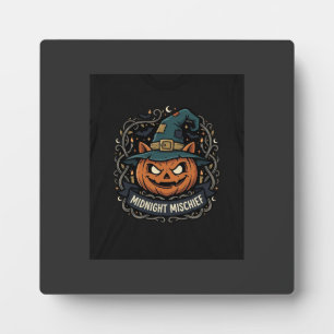 Halloween Mitternacht Kürbis Unfug Fotoplatte