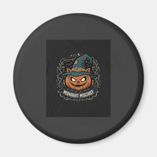 Halloween Mitternacht Kürbis Unfug Magnet