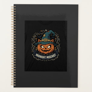 Halloween Mitternacht Kürbis Unfug Planer