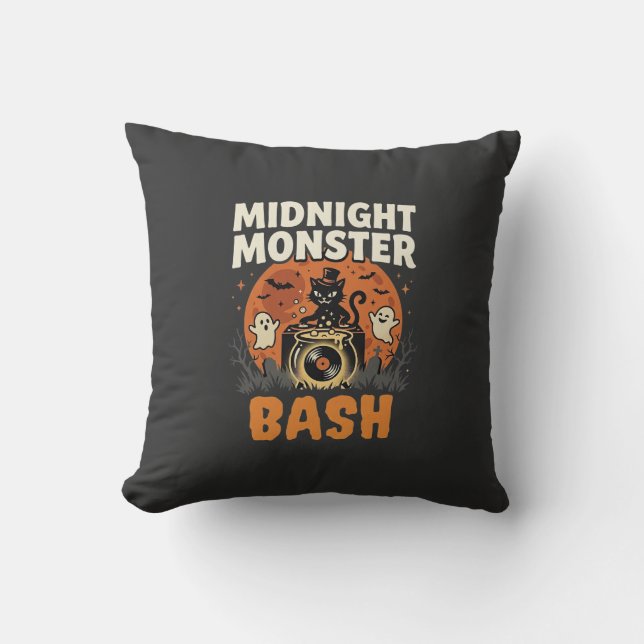 Halloween Mitternacht Monster Bash Kissen (Vorderseite)