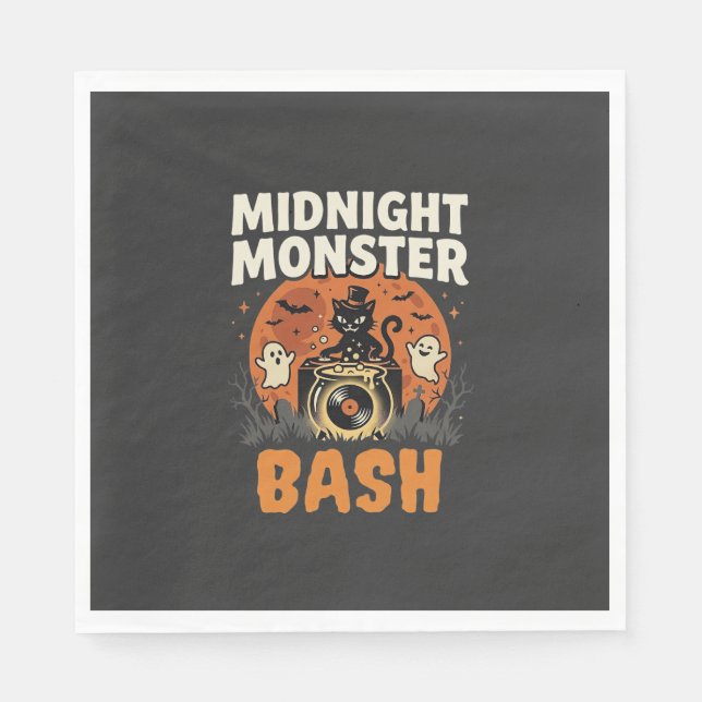 Halloween Mitternacht Monster Bash Serviette (Vorderseite)