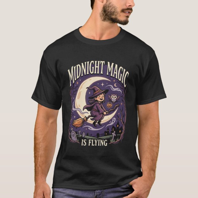 Halloween-Mitternachts-Hexenparade T-Shirt (Vorderseite)