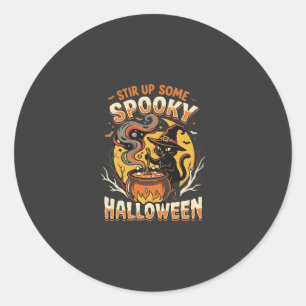 Halloween Mitternachts-Zauber-Magie Runder Aufkleber