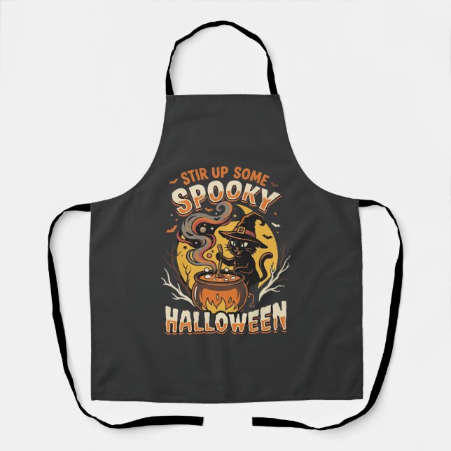 Halloween Mitternachtszauber Magie Schürze (Vorderseite)