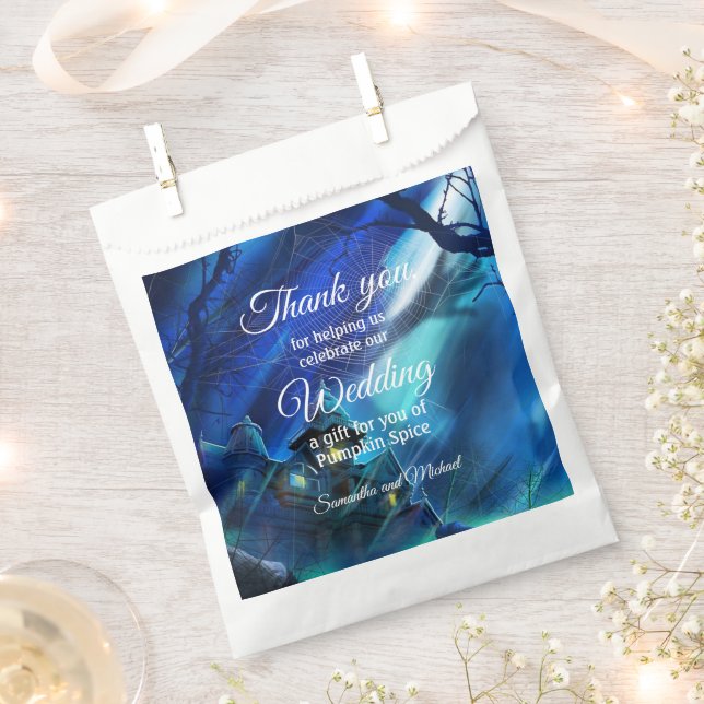 Halloween Mittwoch Mitternacht Danke, dass du Name Geschenktütchen (Ausgeschnitten)