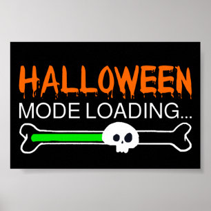 Halloween Mode Laden der Schädelladung Bar Poster