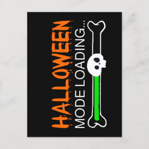 Halloween Mode Laden der Schädelladung Bar Postkarte