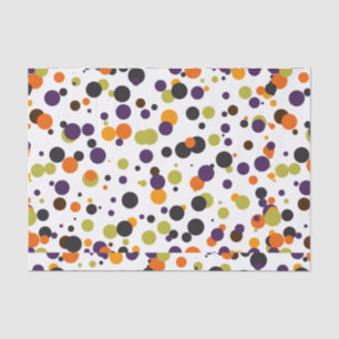 Halloween Modern Polka Dots in Orange Green Lila Seidenpapier