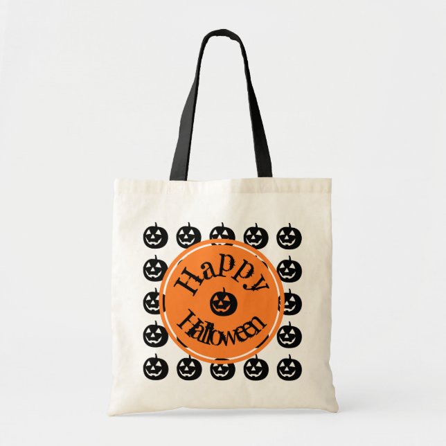 Halloween Modern Pumpkin Design Tragetasche (Vorne)