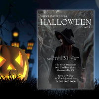 Halloween Moderne gotische Hexe im dunklen Wald