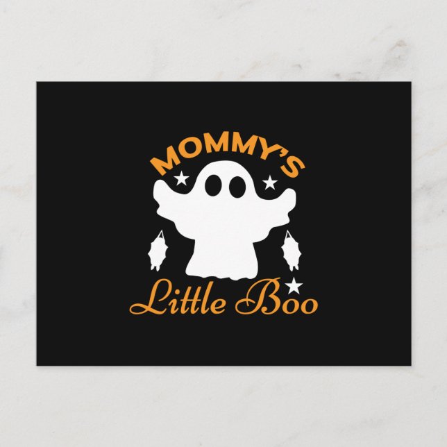 Halloween Mommy Little Boo Geburtstag Postkarte (Vorderseite)